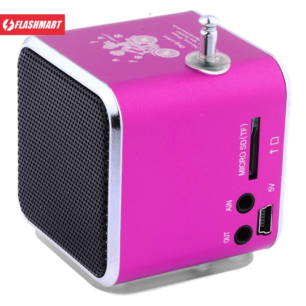 Flashmart Speaker Mini Portabel Bluetooth FM Radio TF Card - TD-V26