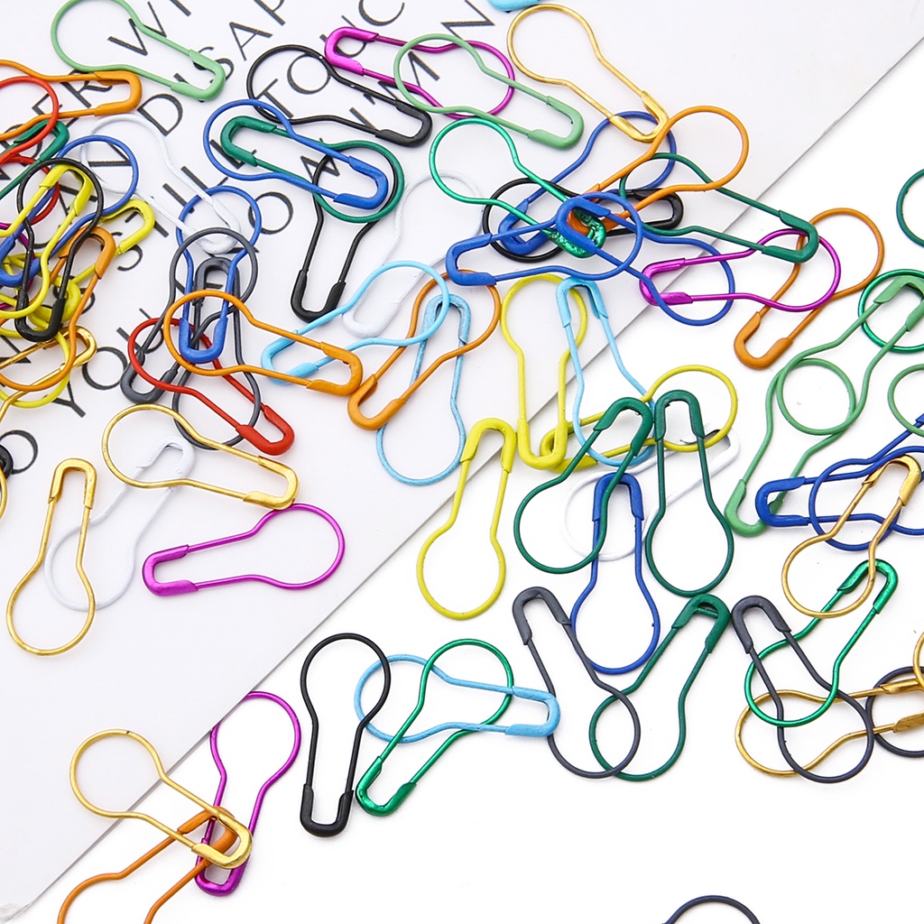 100pcs Logam Bentuk Labu Safety Crochet Safety Pins DIY Alat Jahit Jarum Klip
