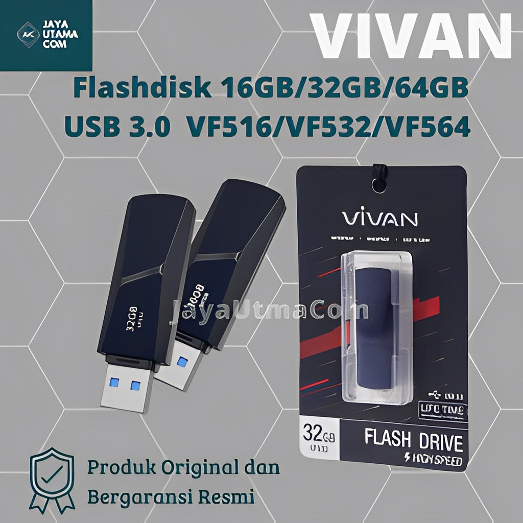 VIVAN Flashdisk 16GB/32GB/64GB USB 3.0 High Speed VF516/VF532/VF564 Original