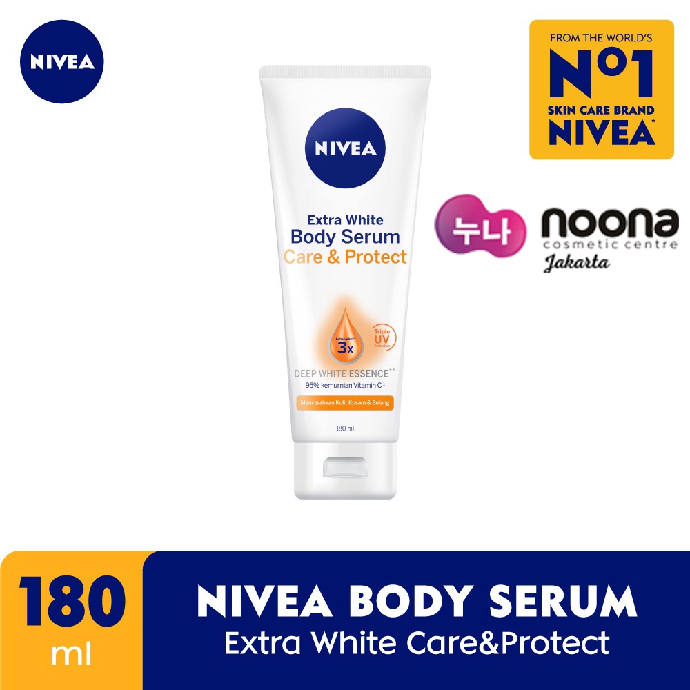 NIVEA EXTRA WHITE BODY SERUM CARE &amp; PROTECT 180ML