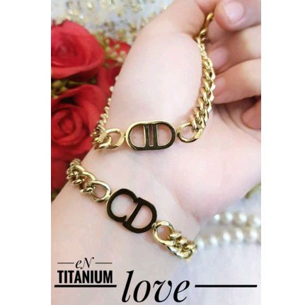 Titanium Set Perhiasan Wanita Gold Terbaru Import Awet Anti Karat 903a3