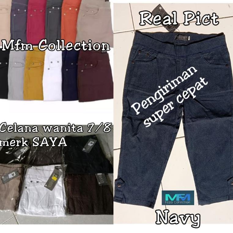 HARGA TERMURAAH Celana legging 7/8 Merk SAYA Jumbo L5-L8 bahan soft jeans korea
