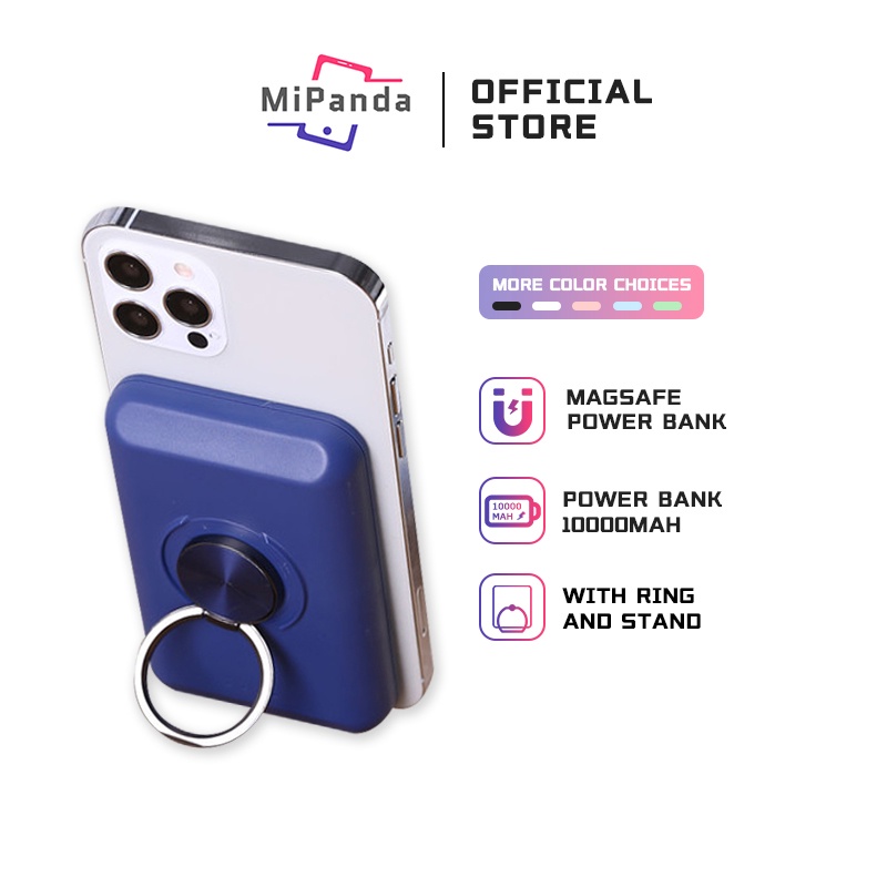 Mipanda Magsafe PowerBank 10000mAh Mini Fast Charging Wireless Battery Pack Untuk IPhone11 Pro Max/1