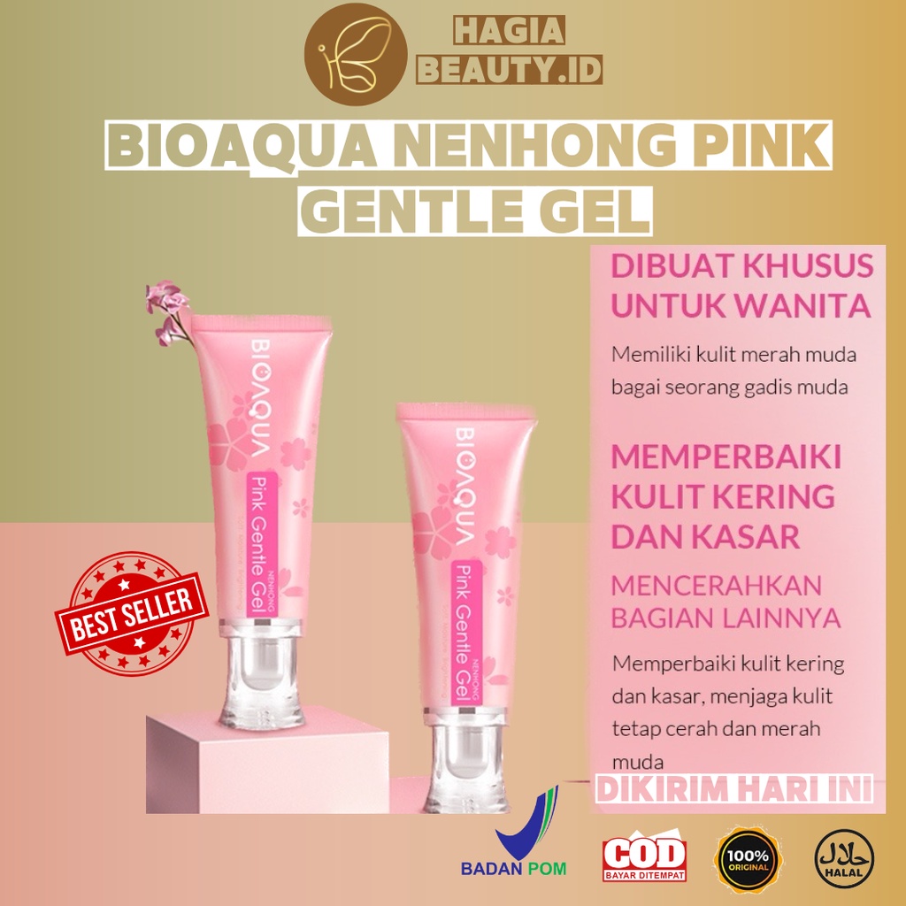 Bisa COD - BIOAQUA Nenhong Cream 30g Warm Gentle Pink Pemerah Bibir Puting Krim Pemutih Ketiak Paha Pantat Area Intim