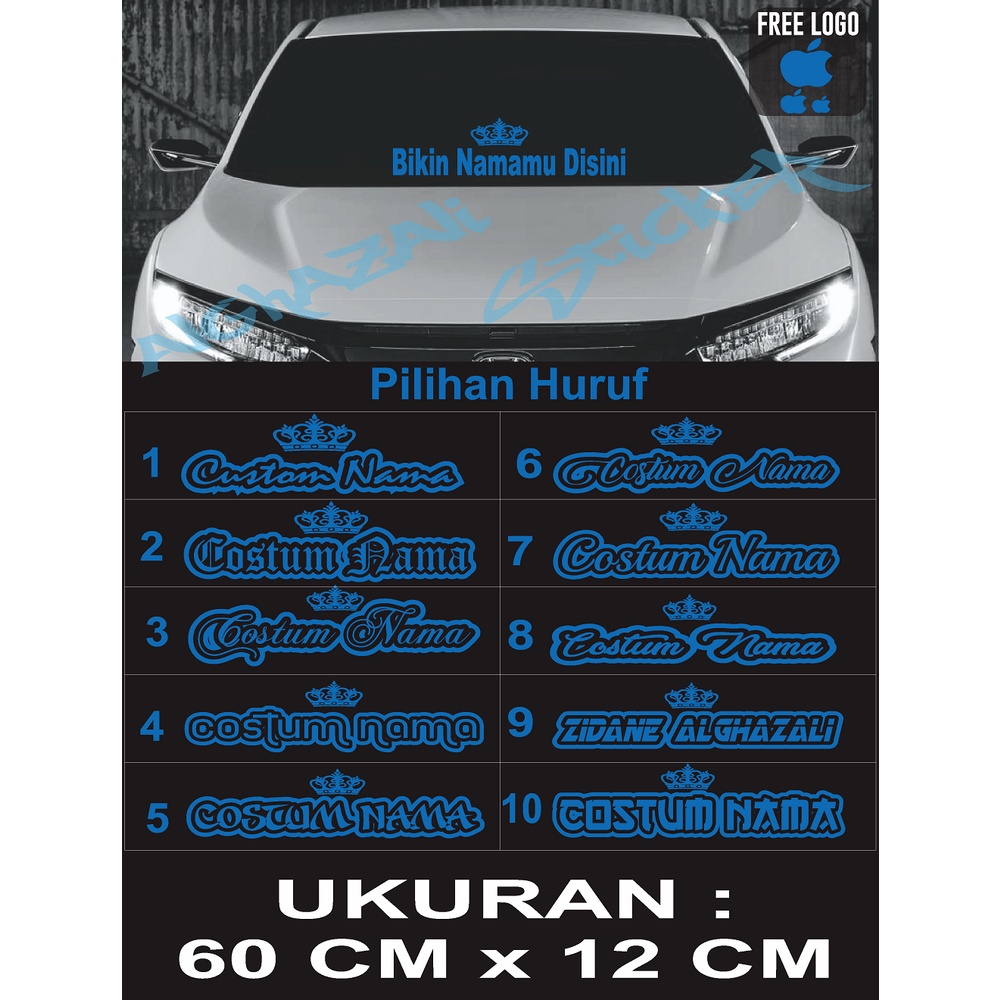 Sticker Custom Nama Cutting | Mobil | Motor