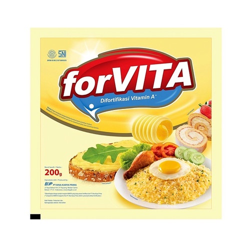 

Margarine / Mentega Sachet Forvita 200 gram