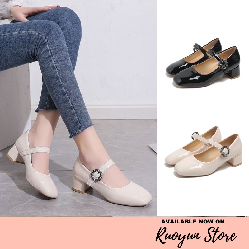 RYX - Jasmine Pendant Sepatu Mary Jane Slip-On Wanita Fashion Casual / Jalan Jalan  - Import Ori