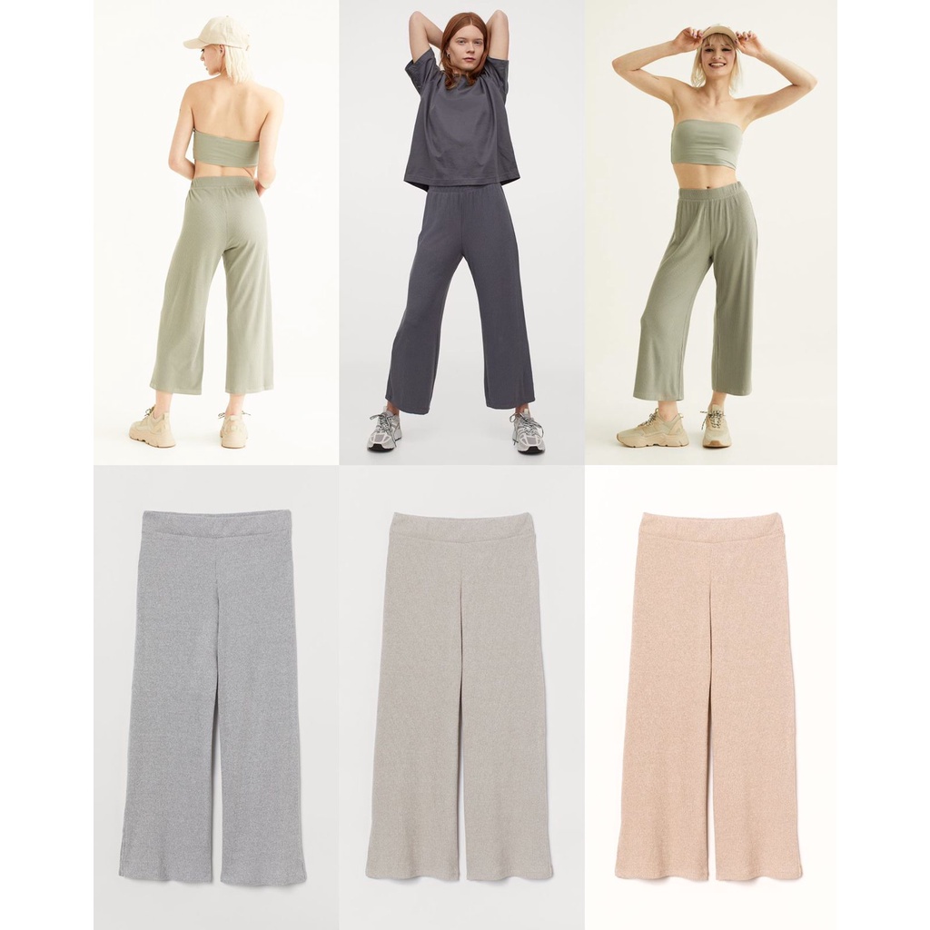 H&amp;m Ribbed Cullotes Pants