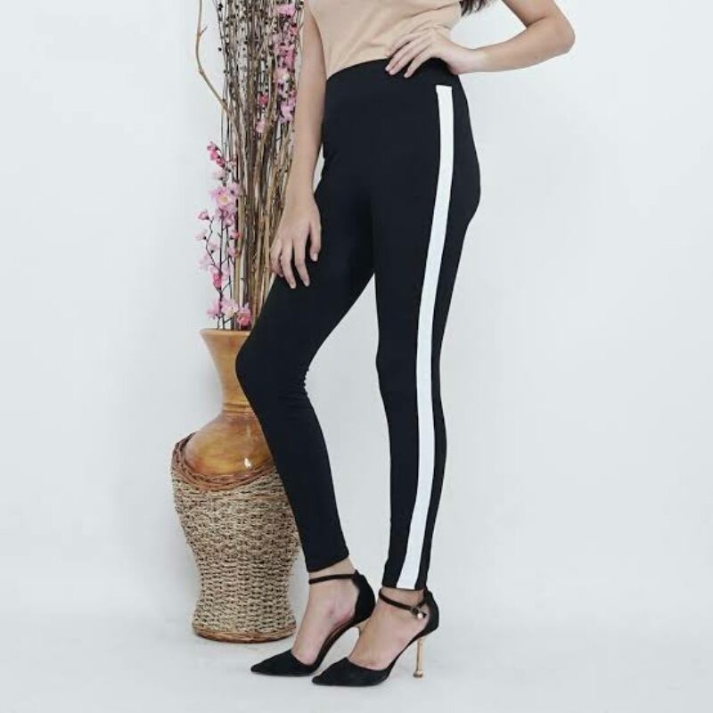 Celana Legging Wanita Stripe List Satu Cl08