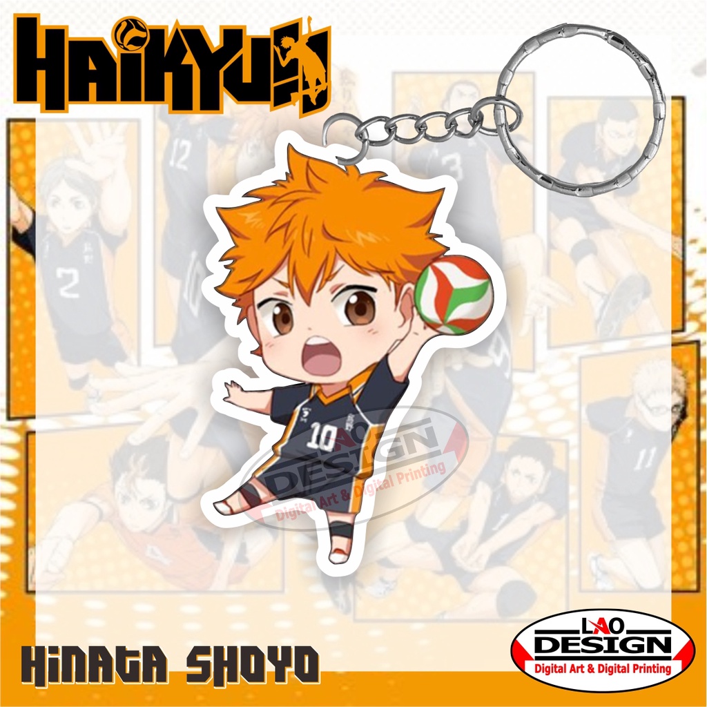 Gantungan Kunci Hinata Shoyo Haikyuu - Gantungan Kunci Anime Haikyuu - Gantungan Kunci Akrilik - Gan