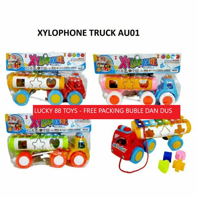 Xylophone Truck Mainan Musik / Shape Sorter / Mengenal Bentuk / Mobil