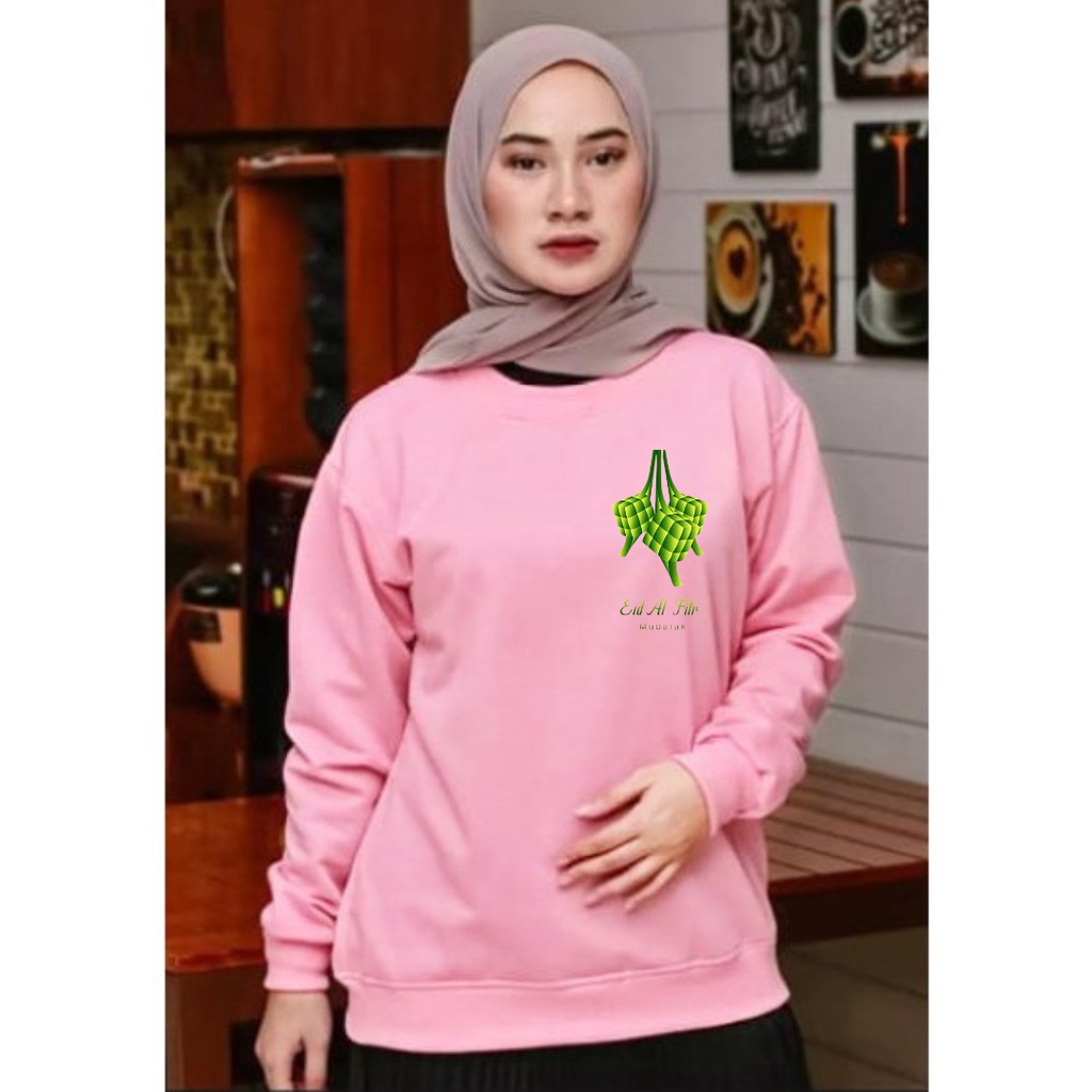 baju lengan panjang wanita logo ketupat edisi lebaran idul fitri / kaos distro keren trendy dan kekinian