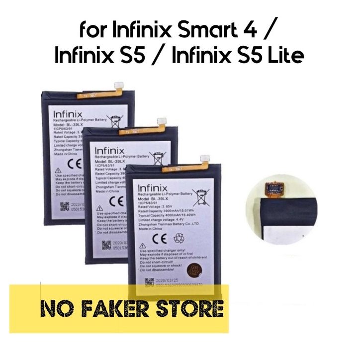 Baterai / Batre Infinix Smart 4 | Batrai Infinix S5 / S5 Lite / BL-39LX