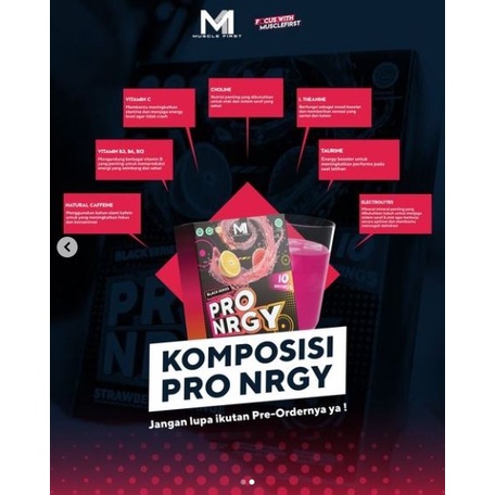 Muscle First Pro NRGY Pre Workout Energy Drink PWO ENERGY M1 Pro NRGY