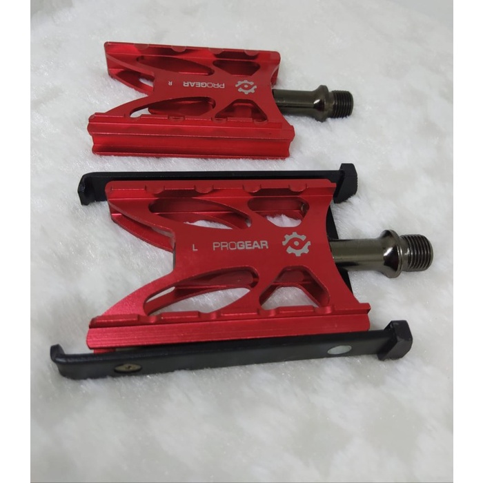 Progear Pedal Model PG-ST029 Bearing Black dan Red Axle || RED