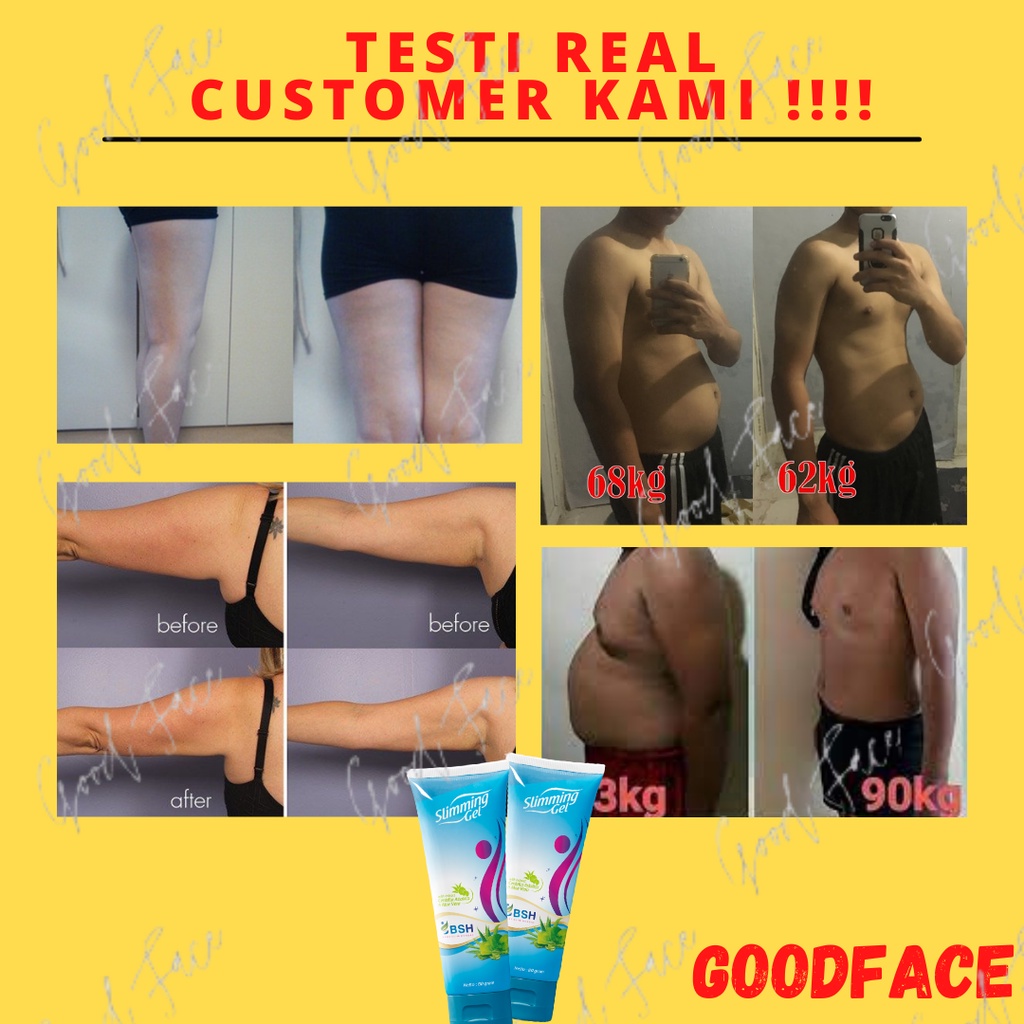 BSH SLIMMING GEL BPOM 100% ORIGINAL LOTION PELANGSING BPOM PEMBAKAR LEMAK KRIM PELANGSING PERAWATAN BADAN