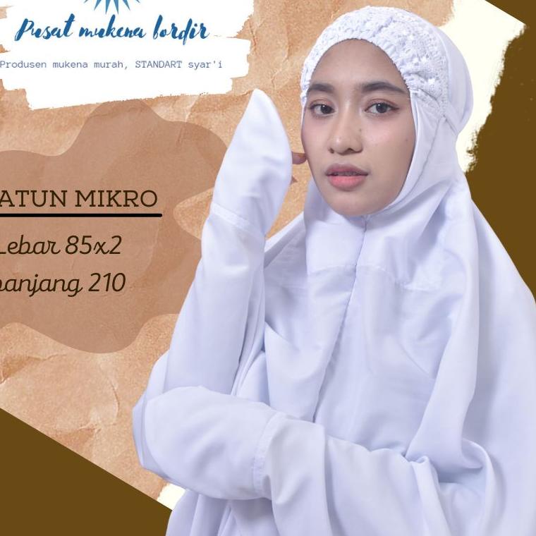 MURAH Mukena Khadijah, mukena polos, mukena putih polos/ mukena terusan dewasa/ mukena langsungan/ m