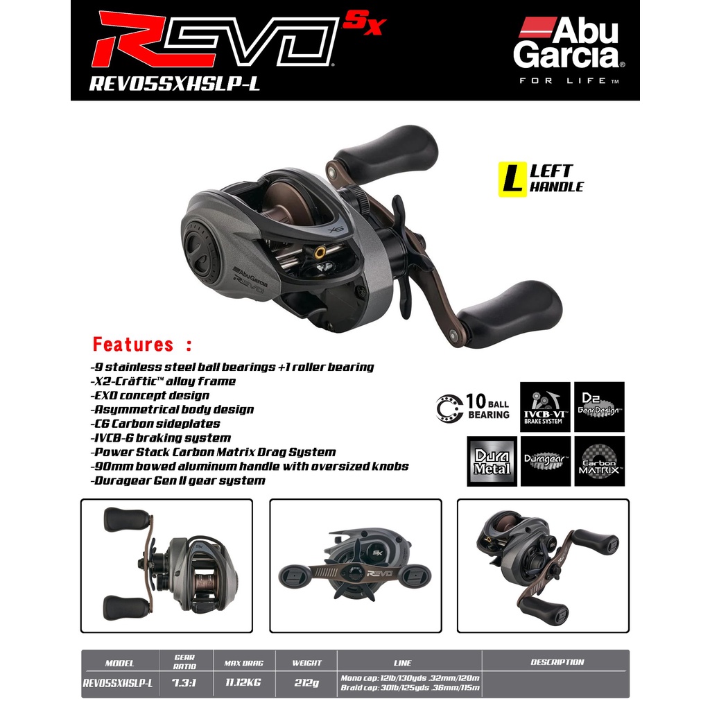 Reel pancing Abu Garcia Revo5 SX-HSLP-L