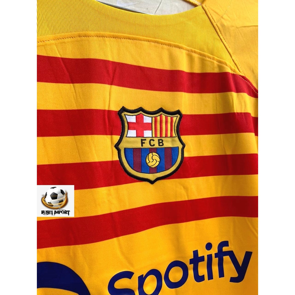 Jersey Baju Bola Barca 4th Fourth Full Patch 2022 2023 Grade Ori