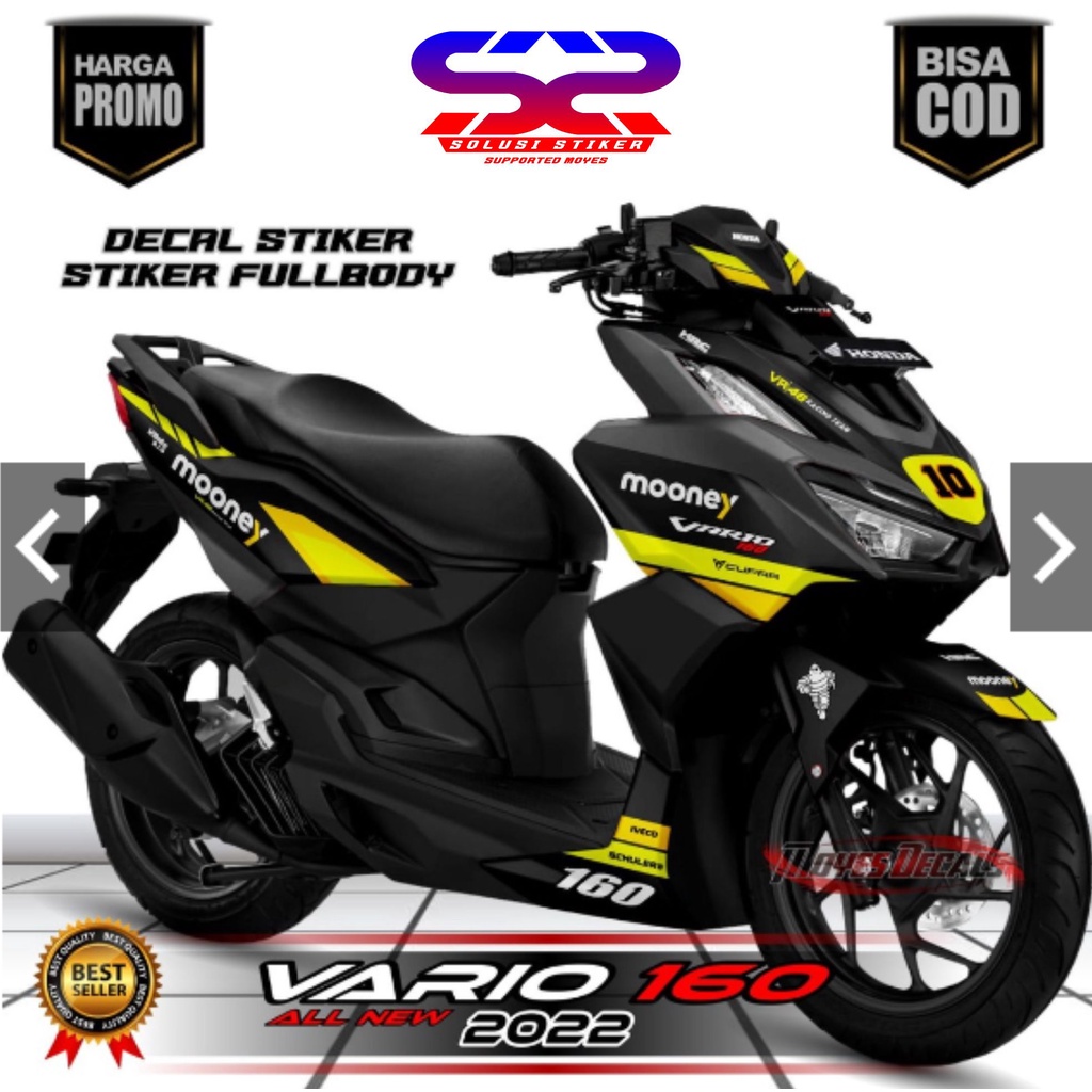COD Stiker Decal Vario 160 All New Motif Money  Hitam //Decal Vario 160 Full Body