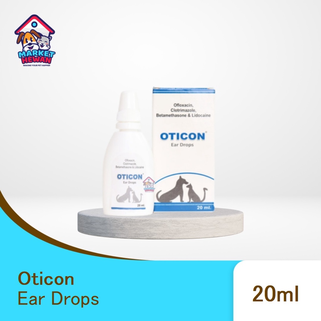Oticon Pet Ear Drop-Obat Tetes Telinga Anjing Kucing Ear Mites 20 ML