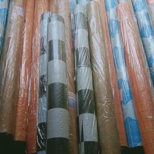 Karpet Lantai Plastik Vinyl 1 Roll (15 Meter) Alas Meja/Lantai/Dinding