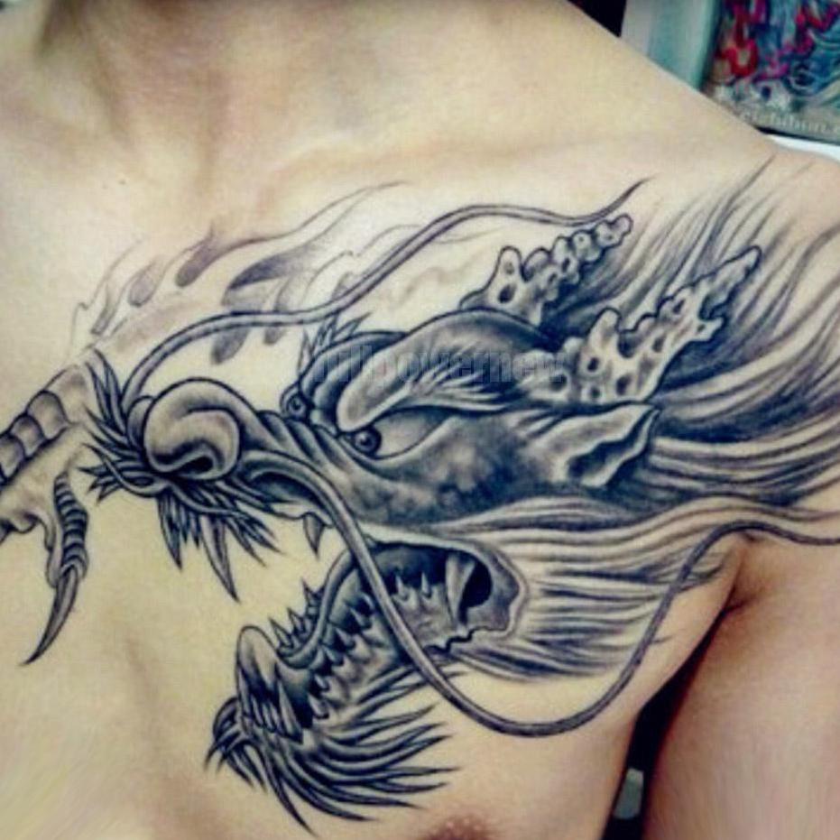 [KODE 77]  Sticker Tato 3D - Tattoo Temporary - Tato Sementara Kepala Naga