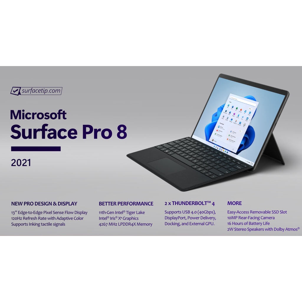 MICROSOFT SURFACE 8 PRO 8GB 512GB SECOND ORIGNAL.