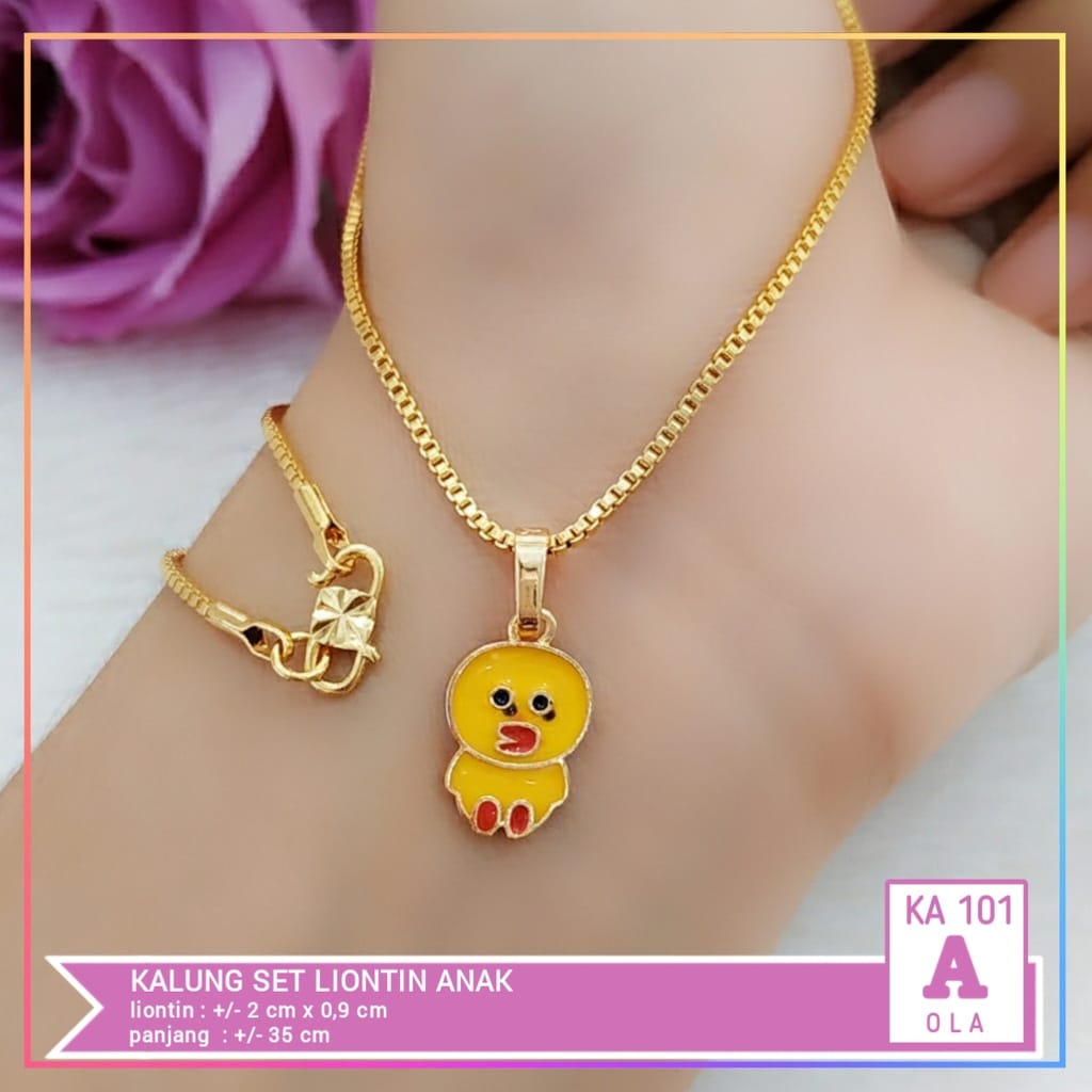 Kalung xuping kalung anak bunny lucu perhiasan lapis emas gold KA 101