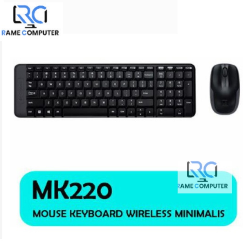 Paket Combo Logitech MK220 KEYBOARD MOUSE WIRELESS Resmi original