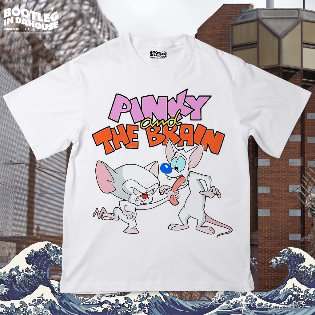 PINKY AND THE BRAIN Oversize T-shirt / Kaos Oversize PINKY AND THE BRAIN