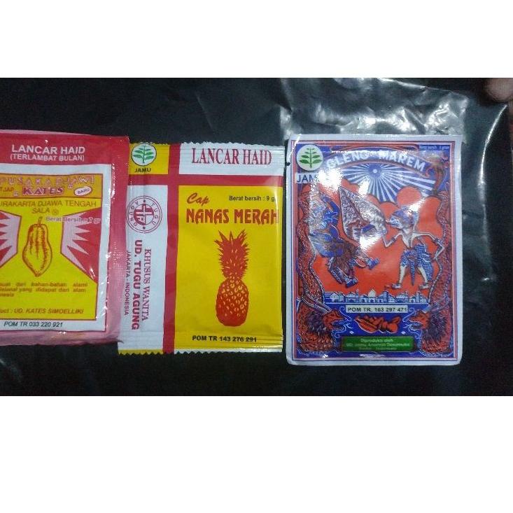 

Ready Stok jamu cap wayang atau cap becak + cap kates dan cap nanas merah khusus telat datang bulan