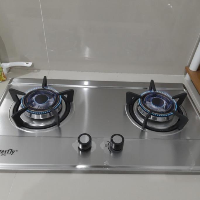 Kompor Gas Tanam Stainless Stell Butterfly Cho Mekindaily