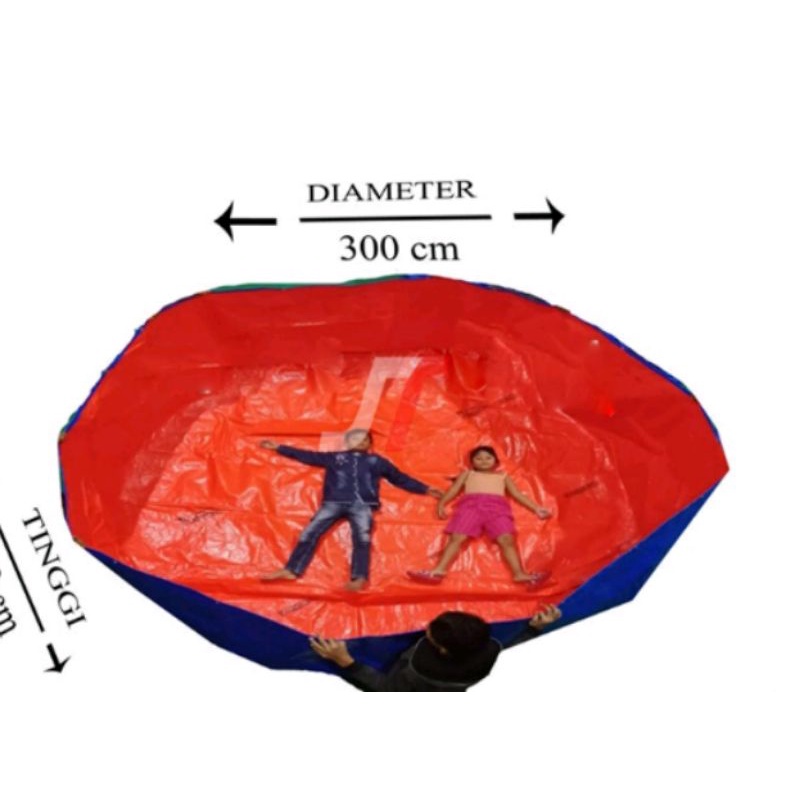 terpal kolam bulat diameter 3 A12 sakura