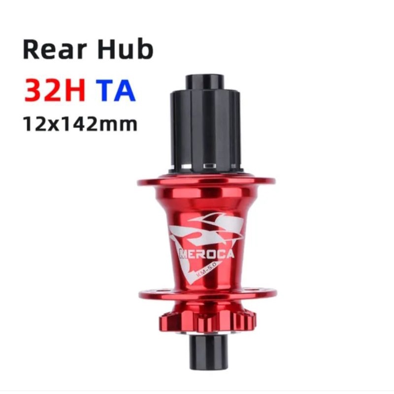 Meroca Hub Freehub TA Thru Axle Hub Sepeda 5+2 Bearing 6 Pawl 32 Hole