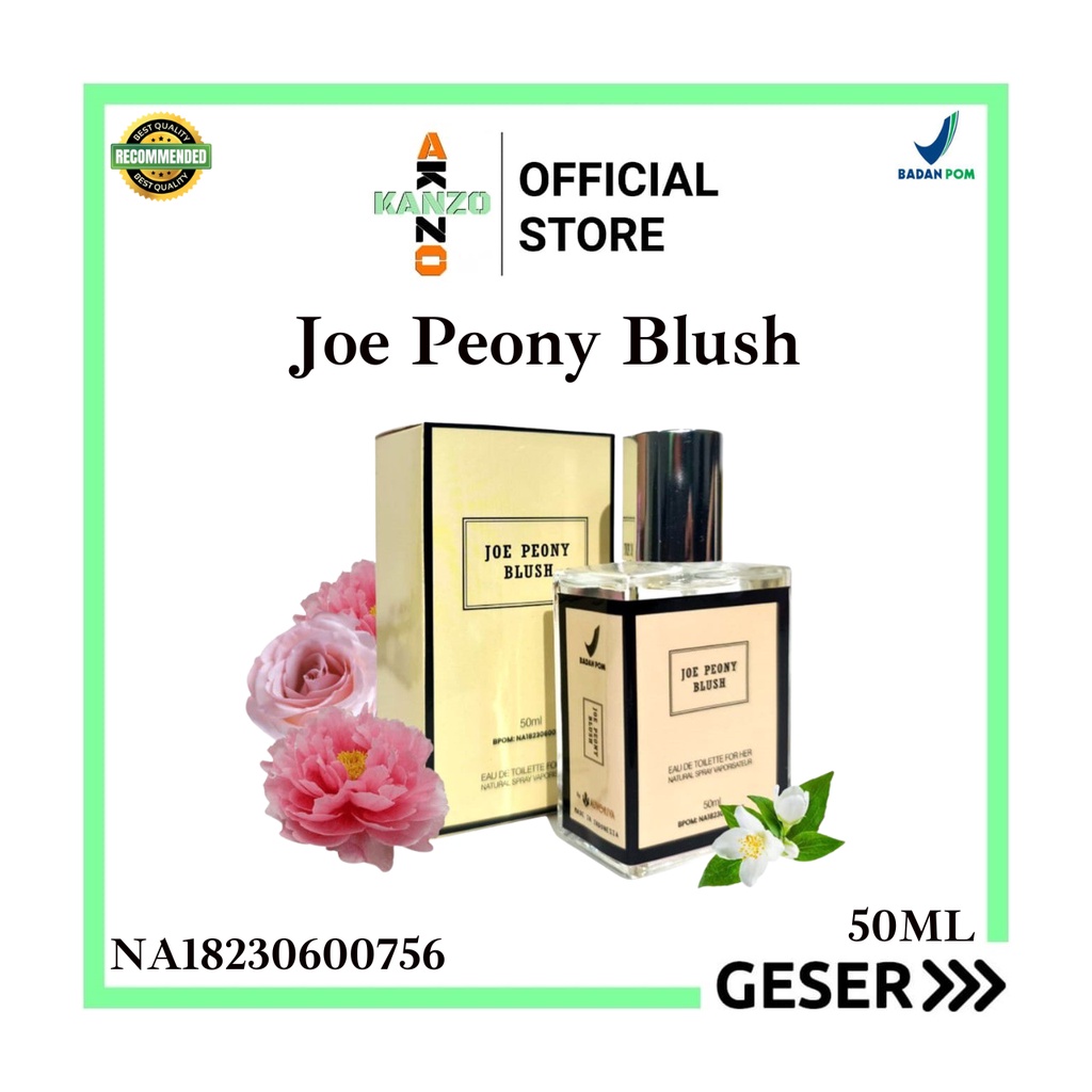 Kanzo - [BPOM] Parfum Joe Peony Blush 50ml Premium / Parfum Joe Peony Blush 50ml Best Seller / Parfum Unisex Wangi Tahan Lama