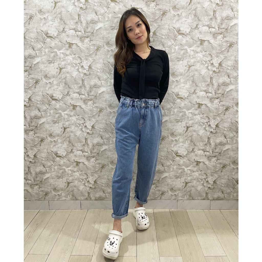 MODAVIE - ACELLA CROPTOP Longsleeve Baju Atasan Lengan panjang Knit Top