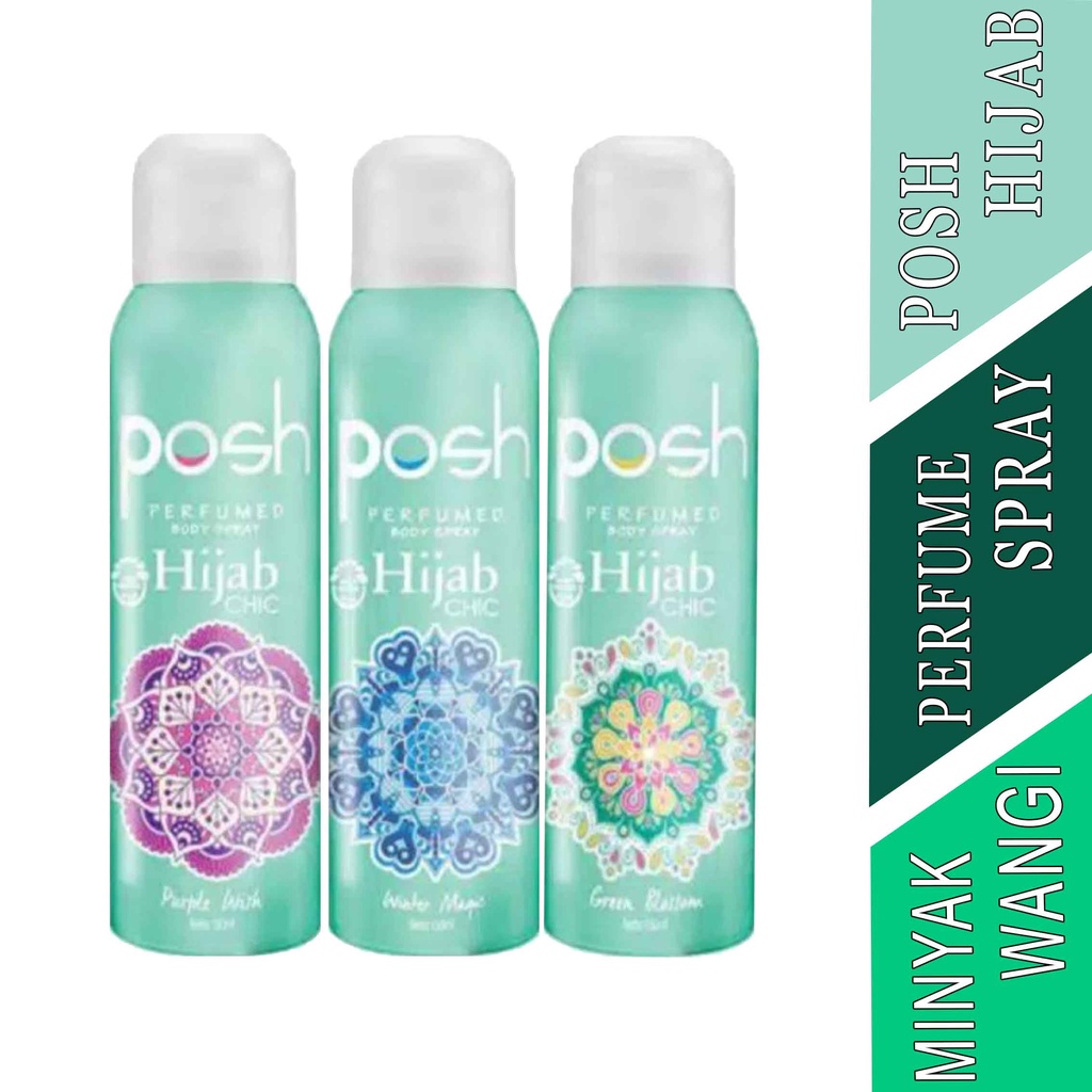 Minyak Wangi- Posh Perfumed- Body Spray Hijab Chic- 150ml