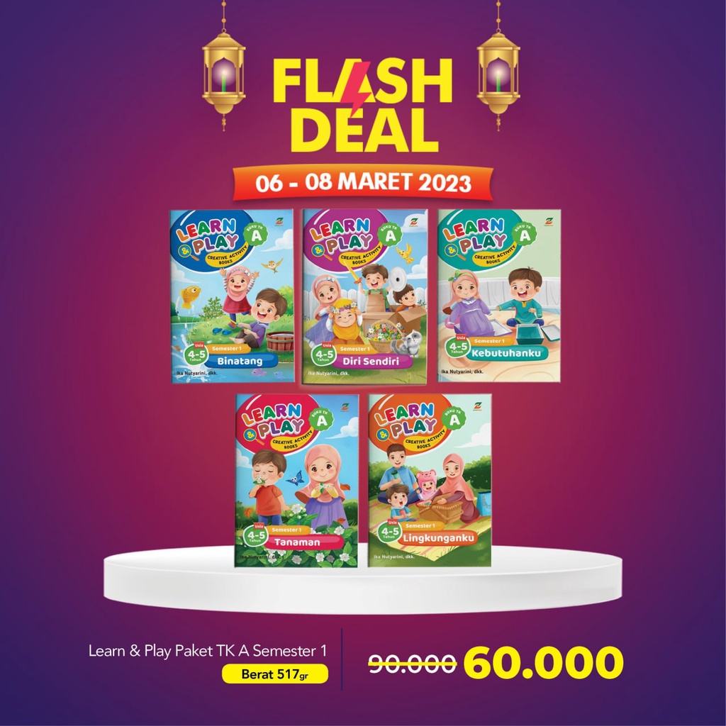 Bluescorner Books - ZiyadBooks- Learn & Play Paket Buku TK A Semester 1