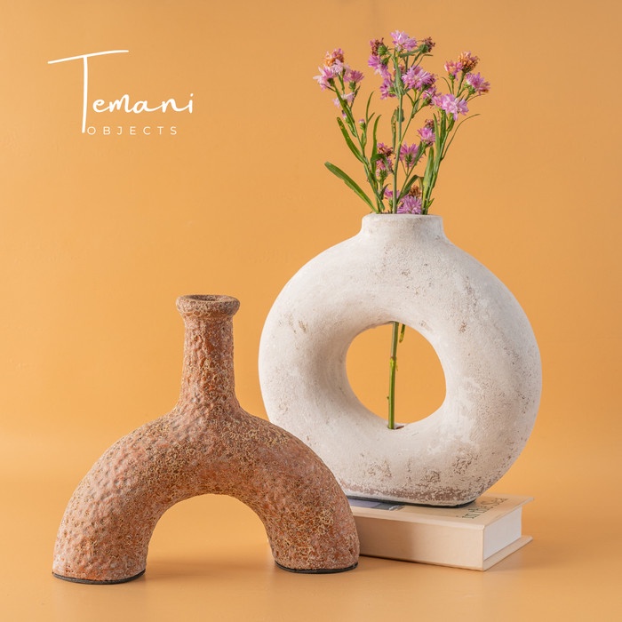 Vas Vas Bunga Set- Vas Bunga Putih/Vas Bunga Estetik/ Nordic Vase