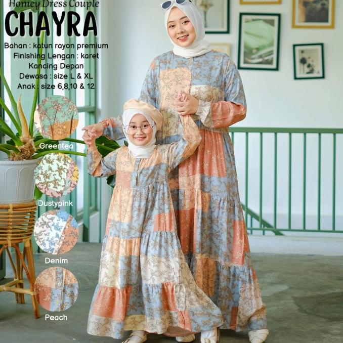 Gamis Ibu Anak Homey Dress Couple CHAYRA Gamis Couple Katun Rayon