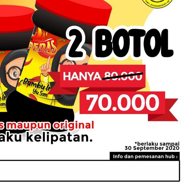 

۩ Bumbu Ireng Yu San Original & Pedas Paket 2 Botol ➲