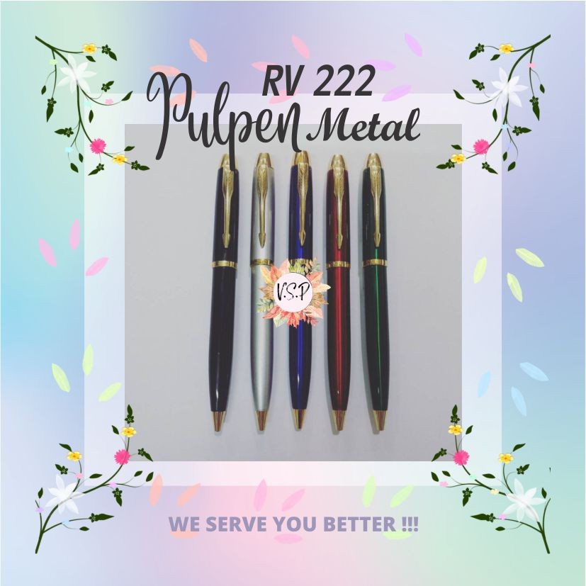 

Pulpen Metal RV 222 / Souvenir Wedding Seminar kit Murah
