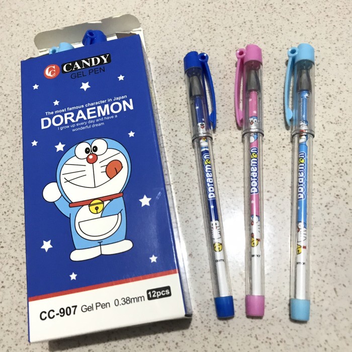 

:=:=:=:=] PEN GEL KARAKTER DORAEMON CANDY TERMURAH