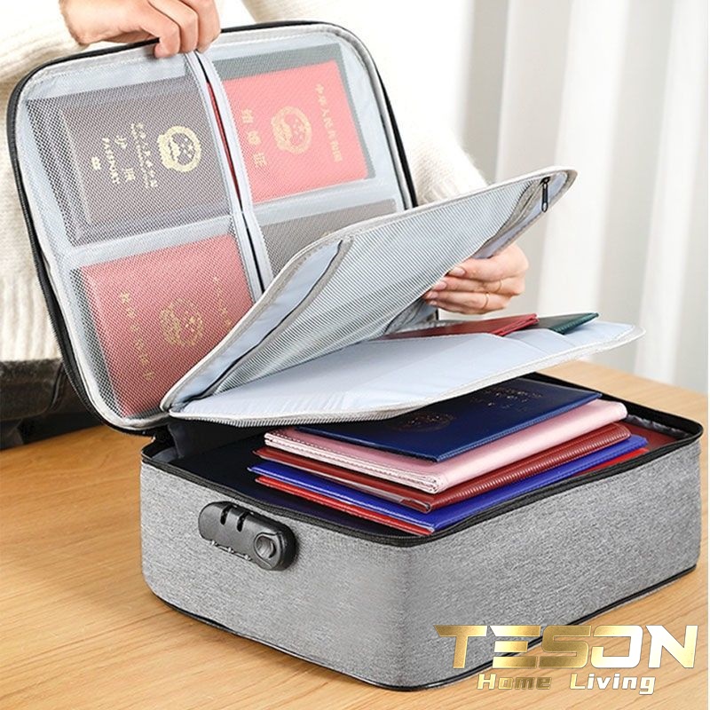 Tas Travel Paspor Gadget Organizer Double Zipper Lock Waterproof