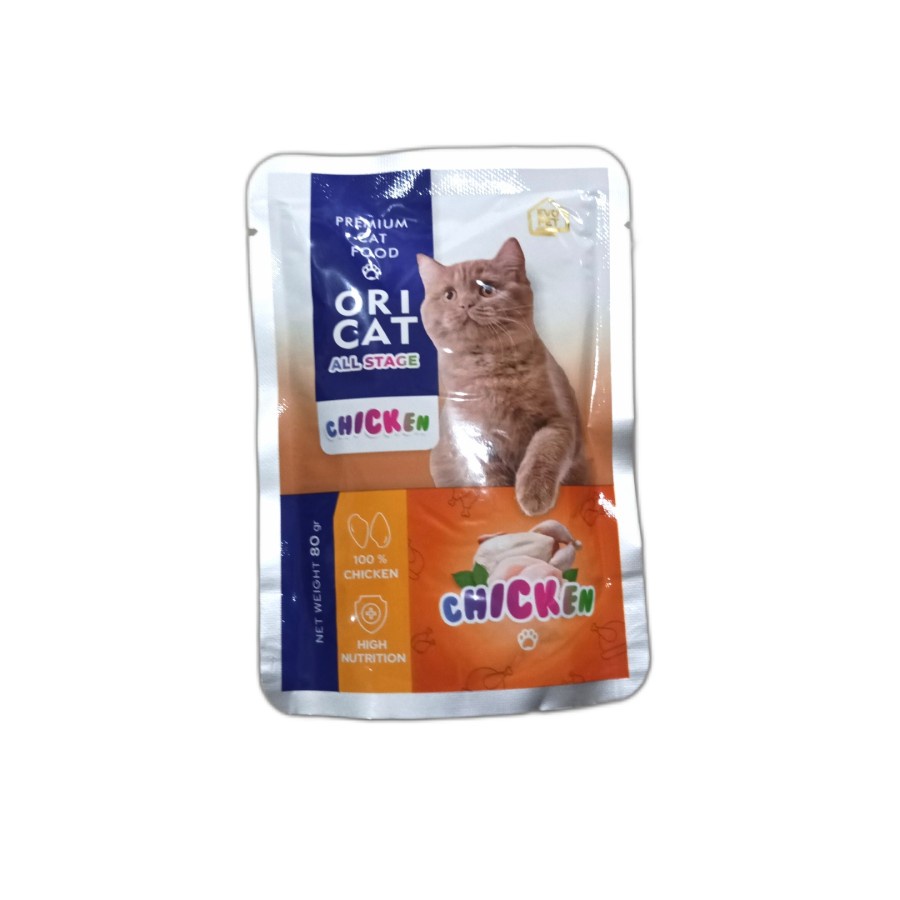 Ori Cat Pouch Sachet Chicken Makanan Basah Kucing 80 gr