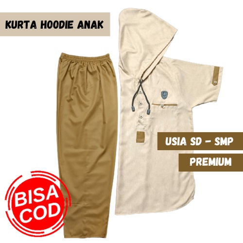Setelan Koko Anak Laki Lalki Muslim Baju Koko Anak Remaja Hoodie Usia 6 – 12 Tahun