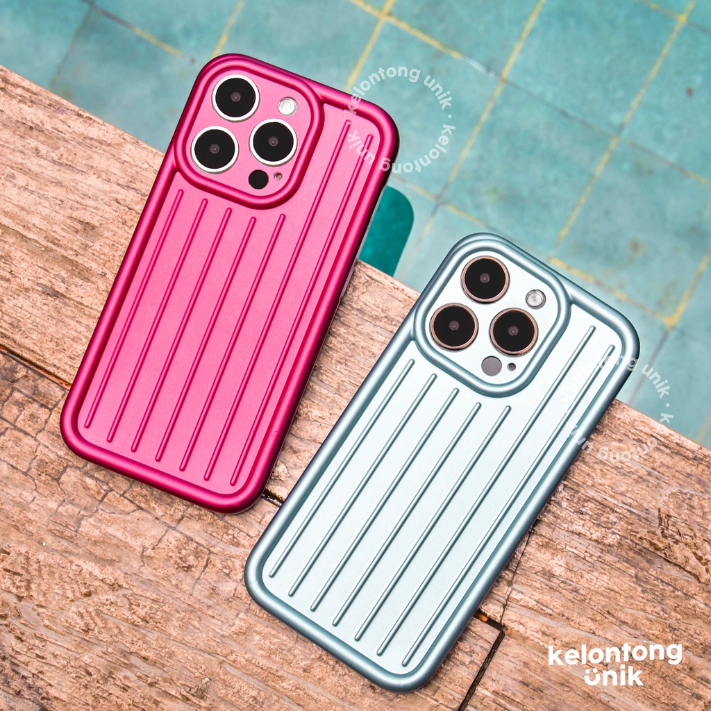 (Seri 2) For iPhone - Case Koper Metalic/ Gradation Doff Luggage Case