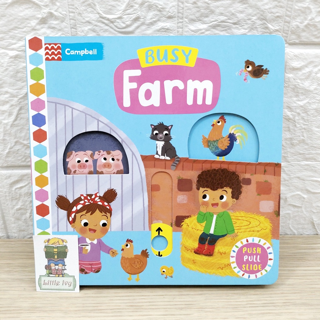 Campbell BUSY FARM. Busy book. Buku anak import