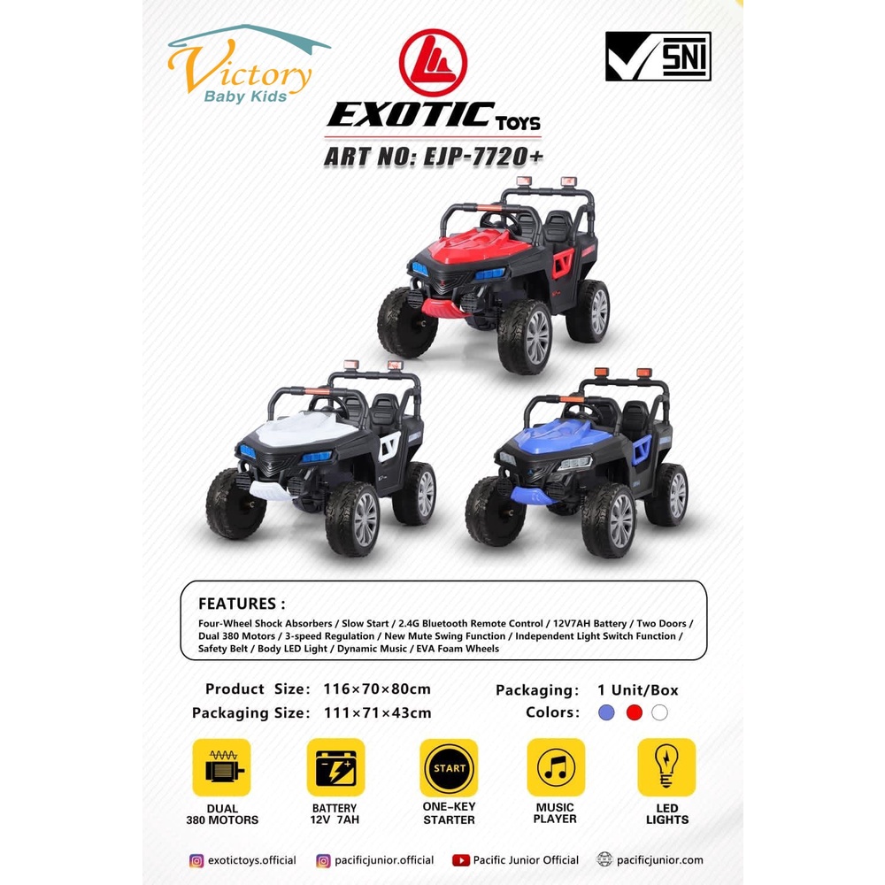 Exotic EJP 7720 + Mobil Aki - Mobil Mainan Anak